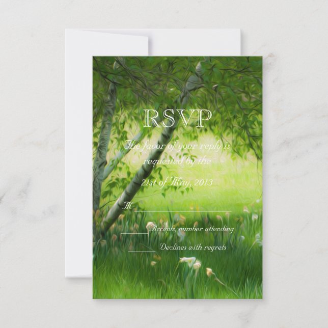 Primavera Daffodils Wedding RSVP (Frente)