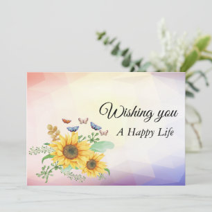 primavera de girassol, Desejando-Lhe Uma Vida Feli