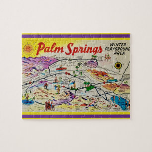 Primavera de palm California Map Quebra-cabeça