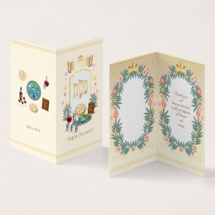 Primavera de Passagem Feliz Vintage Seder Pesach