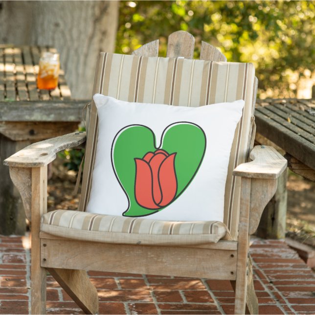 Primavera em Amor - Almofada de Lançamento Tulipas (Cadeira)