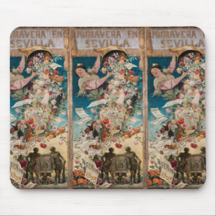 "Primavera en Sevilla" vintage art mousepad