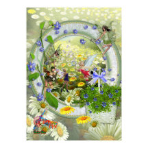 Primavera Fairies Baby Girl Décor Poster