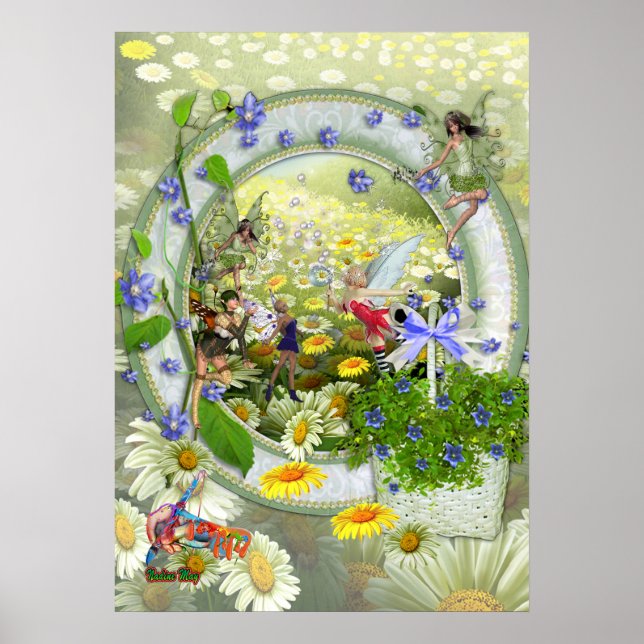 Primavera Fairies Baby Girl Décor Poster (Frente)