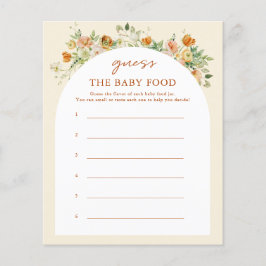 Primavera Floral Adivinha Cartões De Jogo De Comid