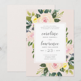 Primavera Floral Blush | Convite Para Casamento