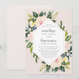 Primavera Floral Blush | Convite Para Casamento