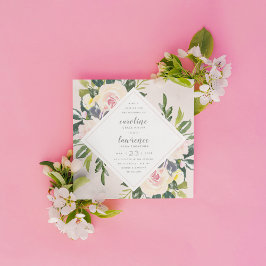 Primavera Floral Blush | Convite para Casamento Qu