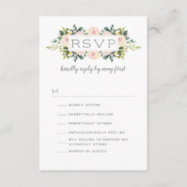 Primavera Floral Blush | Opções de Humor RSVP de C