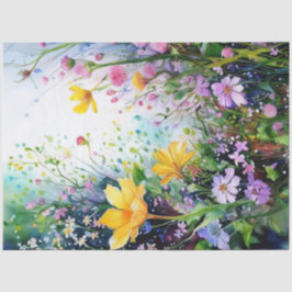 Primavera Floral Colorida Papel Tecido