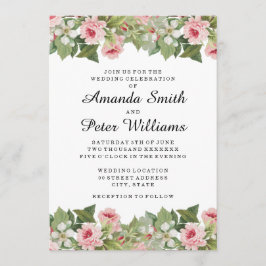 Primavera floral elegante / convite para casamento