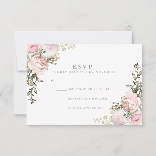 Primavera Floral Watercolor RSVP (Frente)