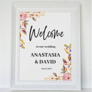 Primavera Floral Welcome Imintable Poster