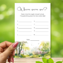 Primavera Forest Onde estávamos no jogo do chá de