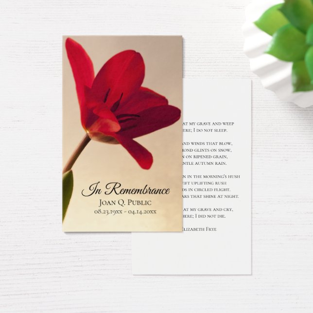 Primavera Funeral Memorial Orador da Flor Vermelha (Mesa)