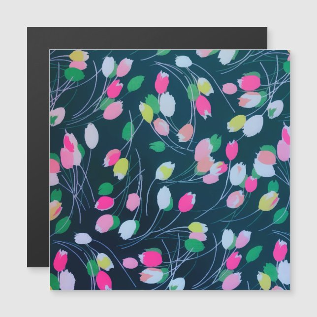 Primavera Garden Tulip Flowers Bloom Watercolor (Frente/Verso)
