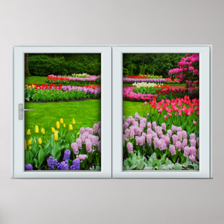 Primavera Garden Window Illusion Poster