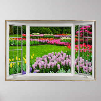 Primavera Garden Window Illusion Poster