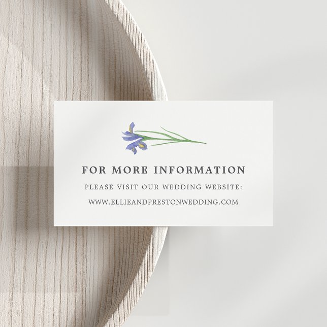 Primavera Iris | Cartões De Sítio De Casamento Flo (Criador carregado)