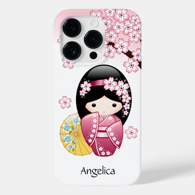 Primavera Kokeshi Doll - Garota Geisha Japonesa Bo (Verso)