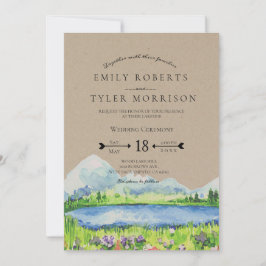 Primavera Lakeside Mountain Meadow Convites de cas