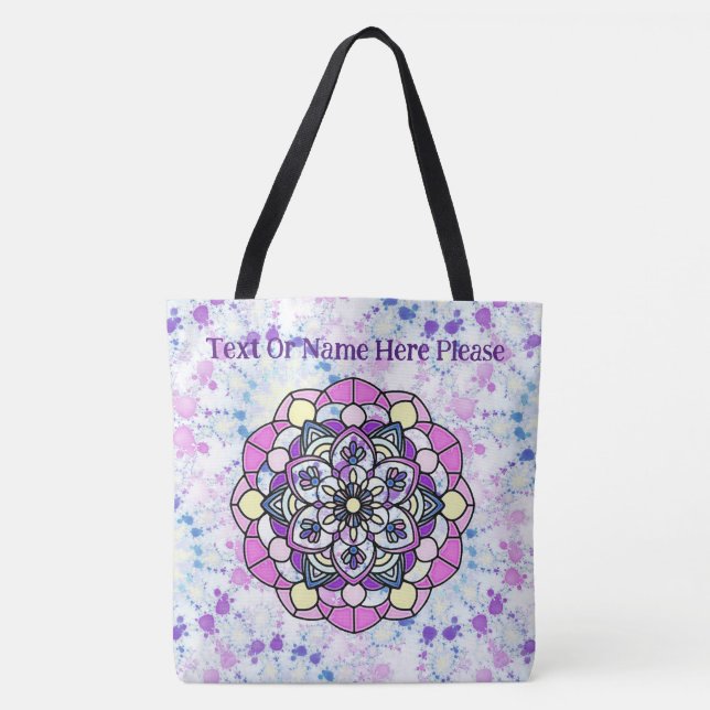Primavera Mandala All-Over-Impressão Bolsa, Bolsa  (Frente)
