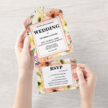 Primavera Orange Floral Tear Off