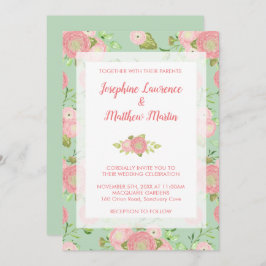 Primavera Ranunculus Floral Mint Convites De Casam