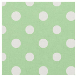 Primavera Sunshine White em Tecido Verde de Bolinh
