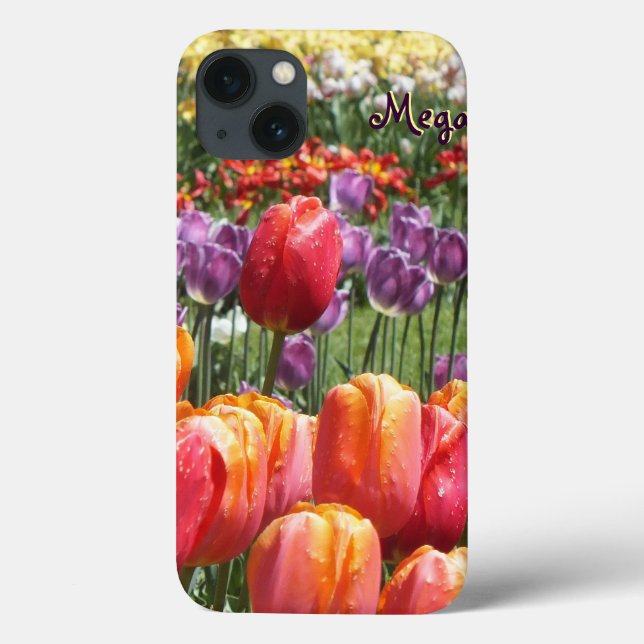 Primavera Tulip Garden iPad Air Case -Personalize (Verso)