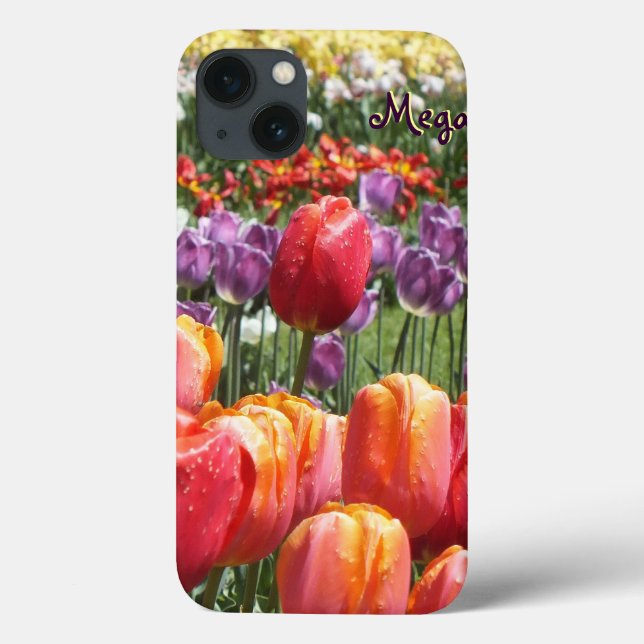 Primavera Tulip Garden iPad Case -Personalize (Verso)