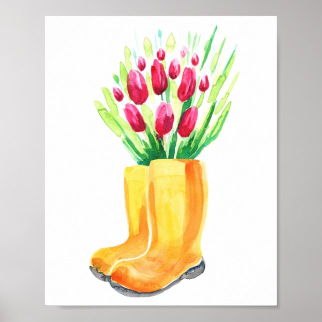 Primavera tulip poster (Frente)