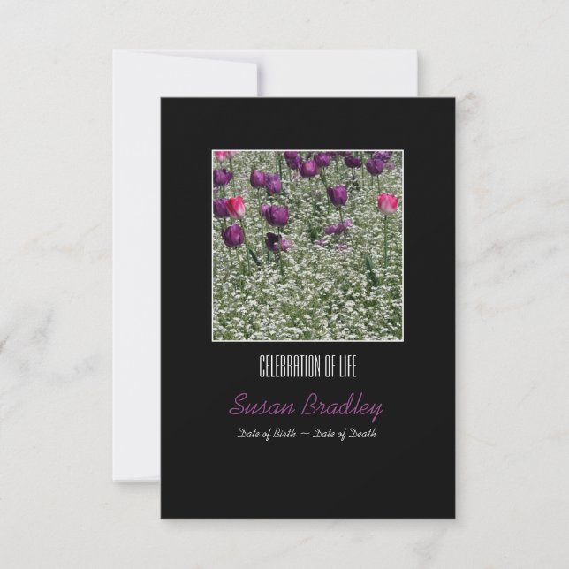 Primavera Tulipas Celebração do Convite à Vida (Frente)