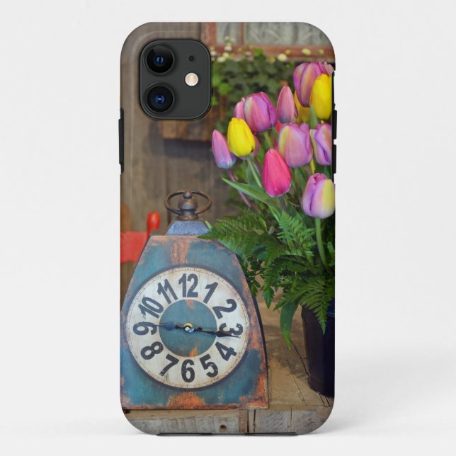 Primavera tulipas e capas de iphone do relógio (Verso)
