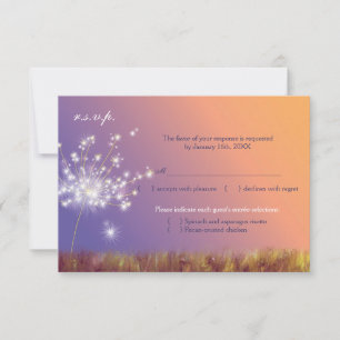 Primavera Twilight Dandelion Wedding RSVP