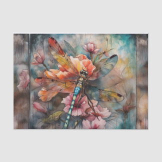 Primavera Watercolor Dragonfly - Papel Decoupage