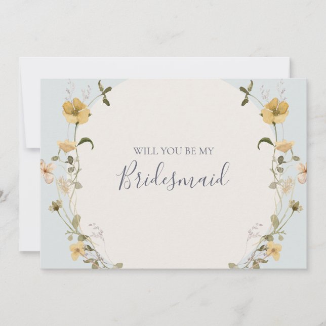 Primavera Wildflower | Cartão de Proposta Blue Bri (Frente)