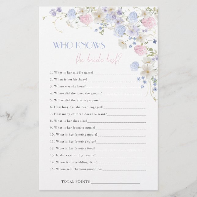 Primavera Wildflower Chá de panela Que Conhece Noi (Frente)