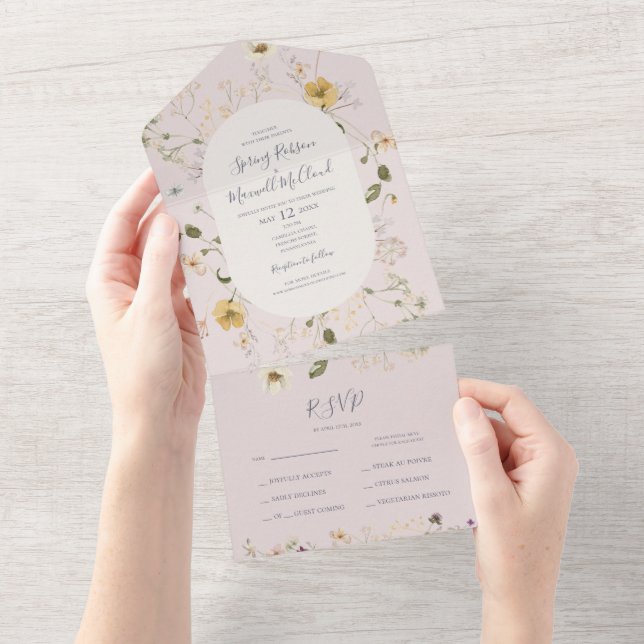 Primavera Wildflower | Fecho E Envio (Aba destacável)
