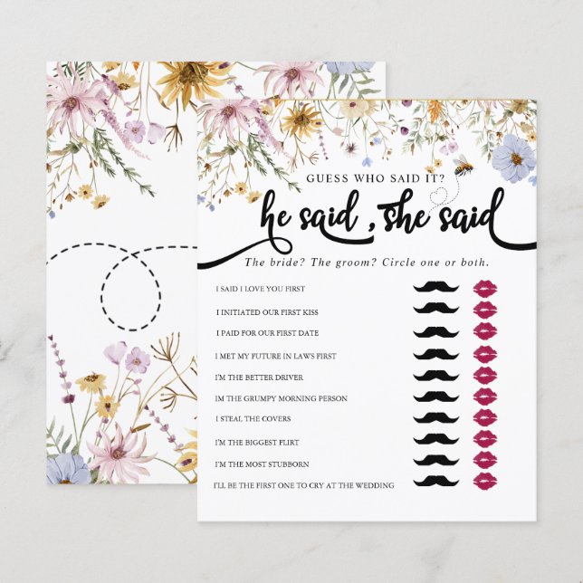 Primavera Wildflower | Jogo de Chá de panela de ab (Frente/Verso)