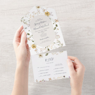Primavera Wildflower Selo Branco E Envio