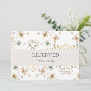 Primavera Wildflower Sinal branco reservado