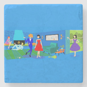 Primaveras de Palma Atômica Porta copos de Pedra d