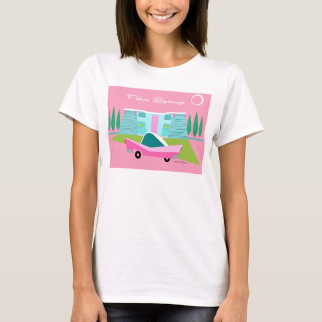 Primaveras de Palma Cor-de-Rosa T-Shirt (Frente)
