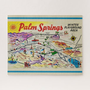 Primaveras de palma Mapa Retroativo Quebra-cabeça 