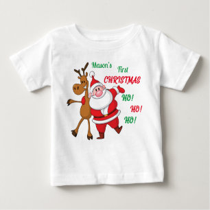 Primeira camiseta de bebê de Natal