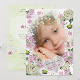 Primeira Comunhão Floral | Convites de Foto