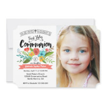 Primeira Comunhão Sagrada Floral | Convites para F