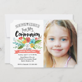 Primeira Comunhão Sagrada Floral | Convites para F