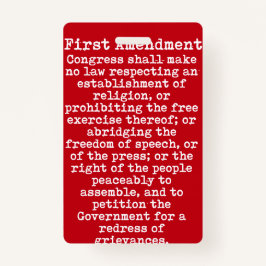 Primeira Emenda Imprensa Crachá